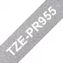 Brother TZE-PR955 etikečių gamybos juosta Balta ant sidabrinio