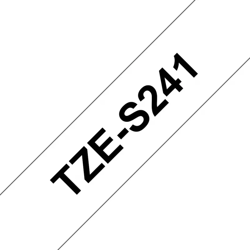 Juostelė Brother TZE-S241 etikečių gamybai juoda ant balto TZ