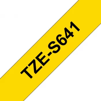 Brother TZE-S641 etikečių gamybos juosta Juoda ant geltono fono TZ
