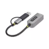 StarTech.com 2.5GbE USB-C prie eterneto adapteris su USB-A keitikliu, NBASE-T NIC, USB 3.0 Type-C 2.5/1G kelių greičių tinklas, Thunderbolt suderinamas, Windows ir Mac