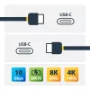 StarTech.com 3m (10 pėdų) aktyvus USB-C laidas, USB 3.2 Gen 2 10 Gbps, ilgas USB Type-C duomenų perdavimo laidas, 60 W galios tiekimas, 8K 60 Hz, DP 1.4 Alt Mode su HBR3/HDR10/MST/DSC 1.2/HDCP 2.2 – USB C į C laidas
