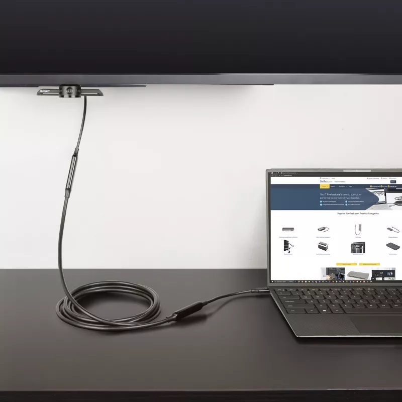 StarTech.com 3m (10 pėdų) aktyvus USB-C laidas, USB 3.2 Gen 2 10 Gbps, ilgas USB Type-C duomenų perdavimo laidas, 60 W galios tiekimas, 8K 60 Hz, DP 1.4 Alt Mode su HBR3/HDR10/MST/DSC 1.2/HDCP 2.2 – USB C į C laidas