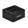 StarTech.com dviejų lizdų USB 3.0 prie SATA ir IDE standžiųjų diskų prijungimo stotelė, USB standžiųjų diskų dokas, išorinė 2,5/3,5 col. SATA I/II/III ir IDE (40 kontaktų) SSD/HDD prijungimo stotelė, karšto keitimo diskų lizdai, viršutinė įkrova