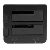 StarTech.com dviejų lizdų USB 3.0 prie SATA ir IDE standžiųjų diskų prijungimo stotelė, USB standžiųjų diskų dokas, išorinė 2,5/3,5 col. SATA I/II/III ir IDE (40 kontaktų) SSD/HDD prijungimo stotelė, karšto keitimo diskų lizdai, viršutinė įkrova