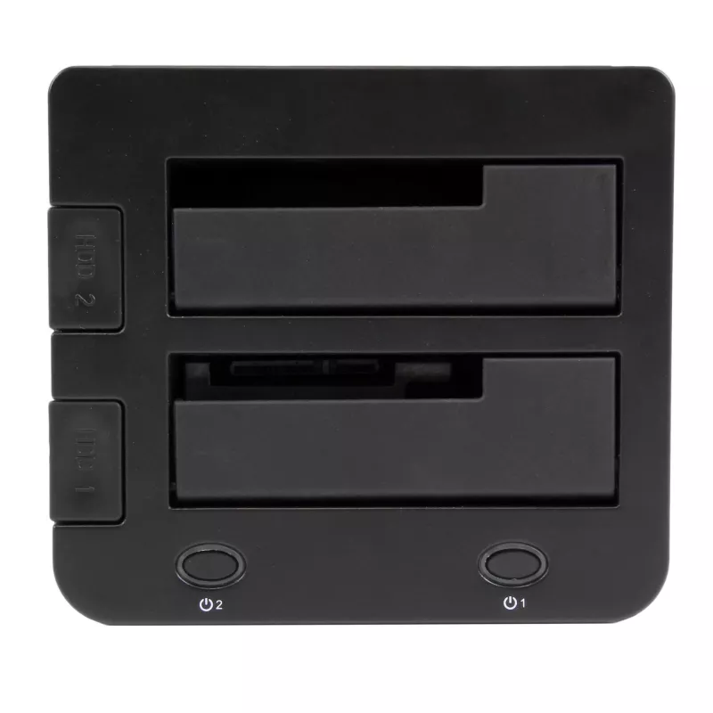StarTech.com dviejų lizdų USB 3.0 prie SATA ir IDE standžiųjų diskų prijungimo stotelė, USB standžiųjų diskų dokas, išorinė 2,5/3,5 col. SATA I/II/III ir IDE (40 kontaktų) SSD/HDD prijungimo stotelė, karšto keitimo diskų lizdai, viršutinė įkrova