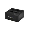 StarTech.com dviejų lizdų USB 3.0 prie SATA ir IDE standžiųjų diskų prijungimo stotelė, USB standžiųjų diskų dokas, išorinė 2,5/3,5 col. SATA I/II/III ir IDE (40 kontaktų) SSD/HDD prijungimo stotelė, karšto keitimo diskų lizdai, viršutinė įkrova