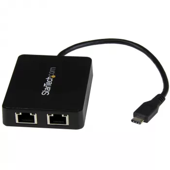 StarTech.com USB-C į du Gigabit Ethernet adapterius su USB (Type-A) prievadu