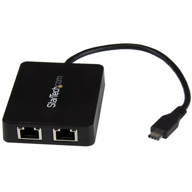 StarTech.com USB-C į du Gigabit Ethernet adapterius su USB (Type-A) prievadu