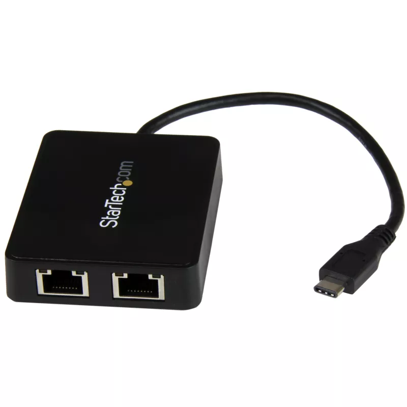 StarTech.com USB-C į du Gigabit Ethernet adapterius su USB (Type-A) prievadu