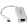 StarTech.com USB-C į Gigabit tinklo adapteris - balta, laidinis, USB Type-C, Ethernet, 5000 Mbit/s, balta