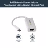 StarTech.com USB-C į Gigabit tinklo adapteris - balta, laidinis, USB Type-C, Ethernet, 5000 Mbit/s, balta