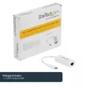 StarTech.com USB-C į Gigabit tinklo adapteris - balta, laidinis, USB Type-C, Ethernet, 5000 Mbit/s, balta
