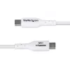 StarTech.com 6.6ft (2m) USB-A į USB-C įkrovimo laidas, įkrovimas ir sinchronizavimas, 3A, USB 2.0, TPE apvalkalas – baltas USB įkrovimo laidas