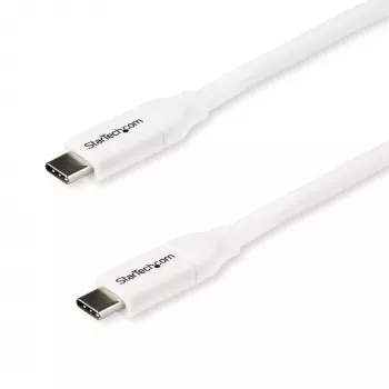 StarTech.com USB-C į USB-C laidas su 5A PD - M/M - Baltas - 2 m (6 pėd.) - USB 2.0 - USB-IF sertifikuotas