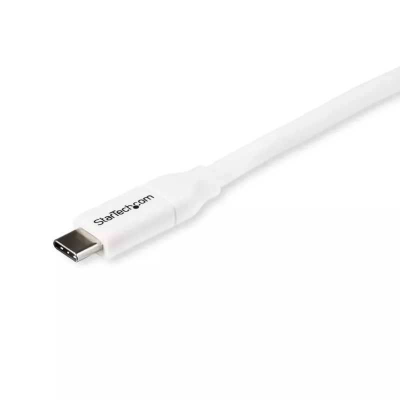 StarTech.com USB-C į USB-C laidas su 5A PD - M/M - Baltas - 2 m (6 pėd.) - USB 2.0 - USB-IF sertifikuotas