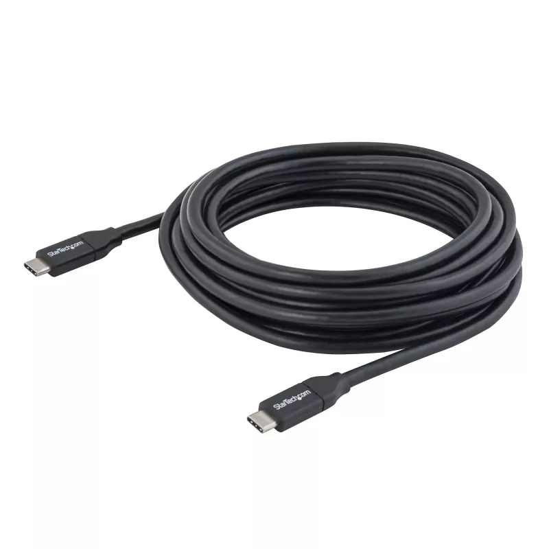 StarTech.com USB-C laidas su maitinimo tiekimu (5A) - M/M - 4 m (13 pėd.) - USB 2.0 - USB-IF sertifikuotas