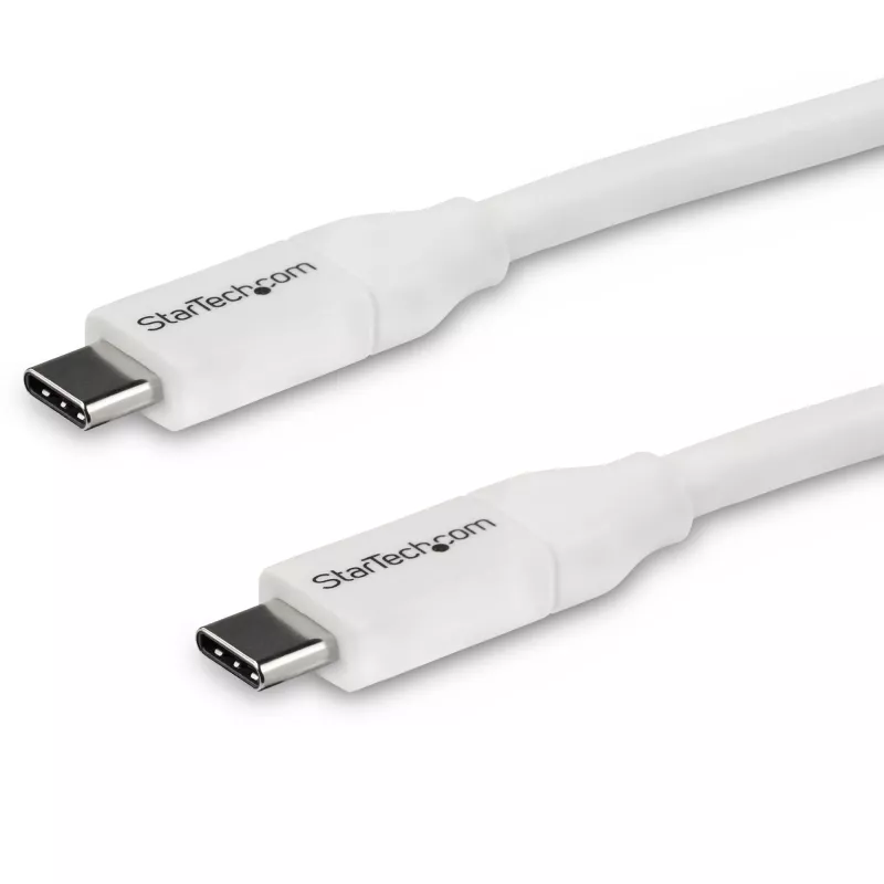 StarTech.com USB-C į USB-C laidas su 5A PD - M/M - Baltas - 4 m (13 pėd.) - USB 2.0 - USB-IF sertifikuotas