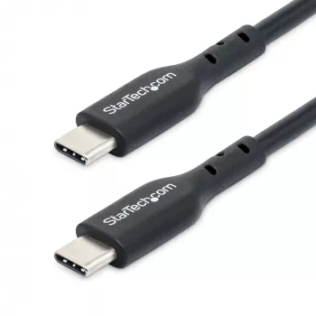 StarTech.com 2m (6 pėdų) USB C įkrovimo laidas, USB-C laidas, USB 2.0 Type-C nešiojamo kompiuterio įkrovimo laidas, 60W 3A maitinimo tiekimas, TPE apvalkalas, USB-C duomenų perdavimo laidas, M/M