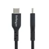 StarTech.com 2m (6 pėdų) USB C įkrovimo laidas, USB-C laidas, USB 2.0 Type-C nešiojamo kompiuterio įkrovimo laidas, 60W 3A maitinimo tiekimas, TPE apvalkalas, USB-C duomenų perdavimo laidas, M/M