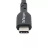 StarTech.com 2m (6 pėdų) USB C įkrovimo laidas, USB-C laidas, USB 2.0 Type-C nešiojamo kompiuterio įkrovimo laidas, 60W 3A maitinimo tiekimas, TPE apvalkalas, USB-C duomenų perdavimo laidas, M/M