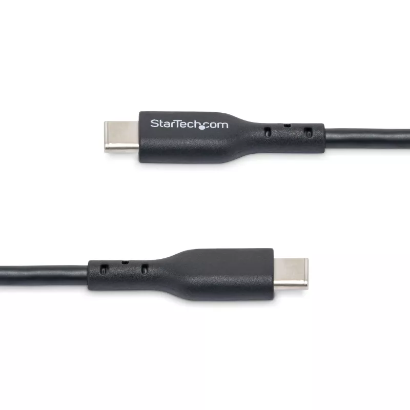 StarTech.com 3 m (9,8 pėd.) USB-C įkrovimo laidas, USB C laidas, USB 2.0 Type-C nešiojamojo kompiuterio įkroviklio laidas, 60 W 3 A galios tiekimas, TPE apvalkalas, USB-C duomenų perdavimo laidas, M/M