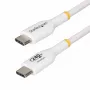 StarTech.com 2 m baltas USB-C įkrovimo laidas, USB-IF sertifikuotas USB-C laidas, 240 W PD EPR, USB 2.0 Type-C nešiojamojo kompiuterio įkroviklio laidas, USB-C duomenų perdavimo laidas, TPE apvalkalas