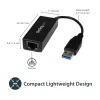 StarTech.com USB 3.0 to Gigabit Ethernet tinklo adapteris, 10/100/1000 Mbps, USB to RJ45, USB 3.0 to LAN Adapter, USB 3.0 Ethernet Adapter (GbE), TAA Complaint