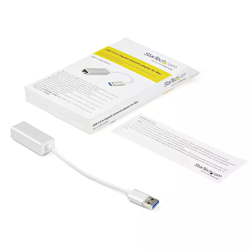 StarTech.com USB 3.0 prie Gigabit tinklo adapteris - sidabrinis, laidinis, USB, Ethernet, 2000 Mbit/s, sidabrinis
