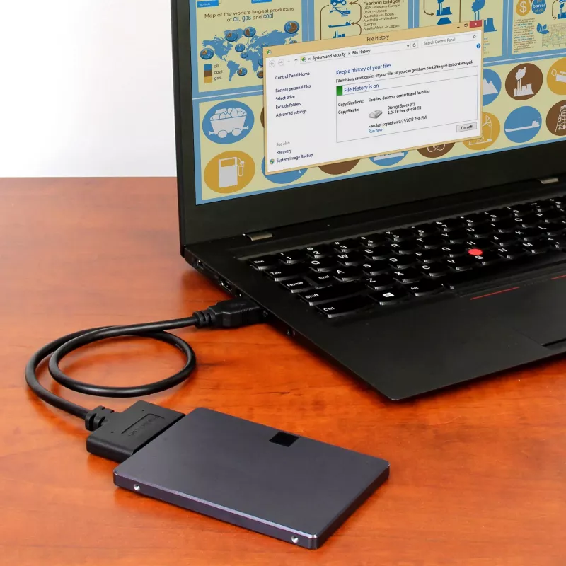 StarTech.com USB 3.1 į 2,5 colio SATA standžiojo disko adapteris – USB 3.1 Gen 2 10 Gb/s su UASP išoriniu HDD/SSD atminties keitikliu