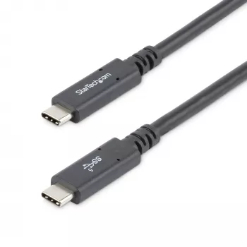 StarTech.com 6 pėdų (1,8 m) USB-C į USB-C kabelis – 5A, 100W PD 3.0 – sertifikuota veikia su Chromebook – USB-IF sertifikuota – M/M – USB 3.0 5Gbps – USB-C įkrovimo kabelis – USB Type-C kabelis