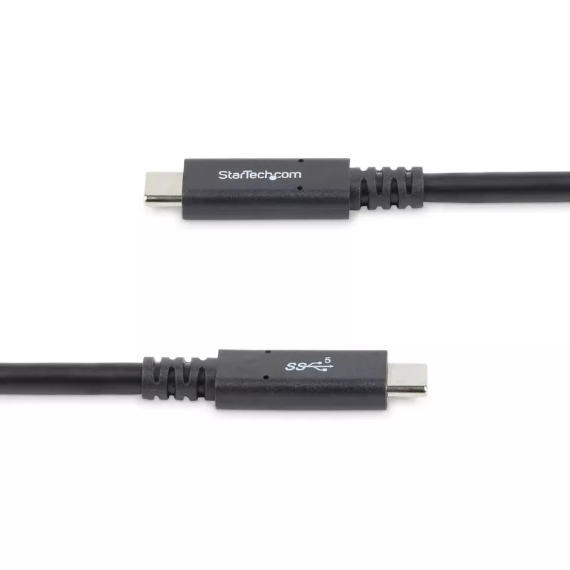 StarTech.com 6 pėdų (1,8 m) USB-C į USB-C kabelis – 5A, 100W PD 3.0 – sertifikuota veikia su Chromebook – USB-IF sertifikuota – M/M – USB 3.0 5Gbps – USB-C įkrovimo kabelis – USB Type-C kabelis