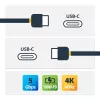 StarTech.com 6 pėdų (2 m) USB C laidas 5 Gbps – Aukštos kokybės USB-C laidas – USB 3.0 (5 Gbps) Type-C laidas – 100 W (5 A) Power Delivery įkrovimas, DP Alt Mode – USB C į C laidas – Įkrovimas ir sinchronizavimas