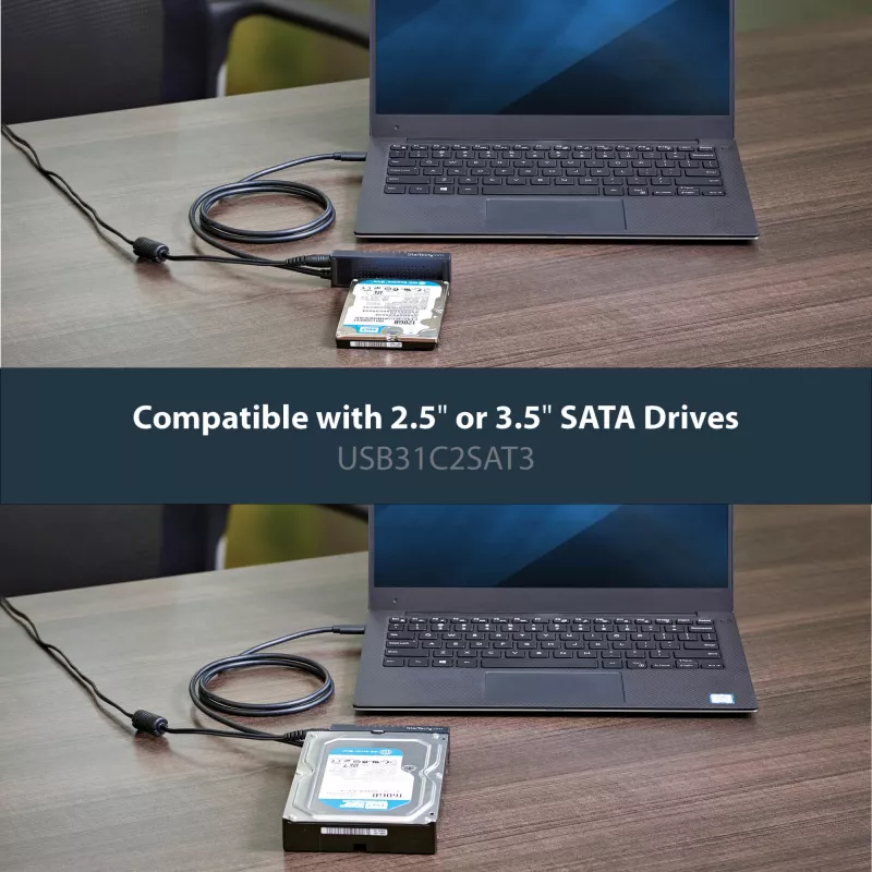 StarTech.com USB 3.1 (10 Gbps) adapterio laidas 2,5”/3,5” SATA diskams - USB-C