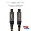 StarTech.com 3ft (1m) USB C kabelis 10Gbps - USB-IF Certified USB-C kabelis - USB 3.1 Type-C kabelis - 100W (5A) Power Delivery Charging, DP Alt Mode - USB C to C Cord - Charge & Sync