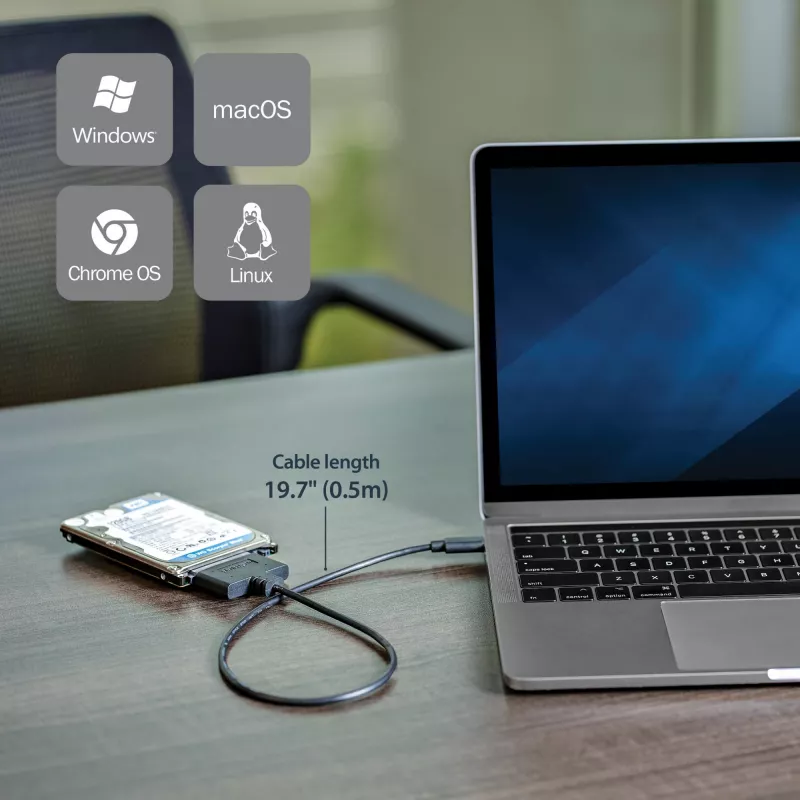 StarTech.com USB 3.1 (10Gbps) adapterio kabelis 2.5” SATA diskams - USB-C