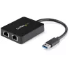 StarTech.com USB 3.0 į dviejų prievadų Gigabit Ethernet adapterį NIC su USB prievadu