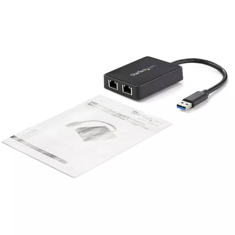 StarTech.com USB 3.0 į dviejų prievadų Gigabit Ethernet adapterį NIC su USB prievadu