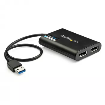 StarTech.com USB 3.0 į dviejų DisplayPort adapterį - 4K 60Hz, 3.2 Gen 1 (3.1 Gen 1), USB Type-A, DisplayPort išvestis, 4096 x 2160 pikselių
