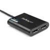 StarTech.com USB 3.0 į dviejų DisplayPort adapterį - 4K 60Hz, 3.2 Gen 1 (3.1 Gen 1), USB Type-A, DisplayPort išvestis, 4096 x 2160 pikselių