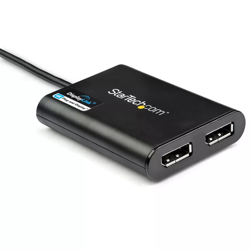 StarTech.com USB 3.0 į dviejų DisplayPort adapterį - 4K 60Hz, 3.2 Gen 1 (3.1 Gen 1), USB Type-A, DisplayPort išvestis, 4096 x 2160 pikselių