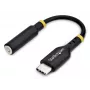 StarTech.com 5 colių (12,7 cm) USB-C į 3,5 mm TRRS ausinių / laisvų rankų įrangos lizdo garso adapteris, USB Type-C pagalbinis raktas, 32 bitų DAC, palaiko USB-C / Thunderbolt, nešiojamam kompiuteriui / telefonui / planšetiniam kompiuteriui