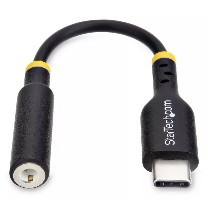 StarTech.com 5 colių (12,7 cm) USB-C į 3,5 mm TRRS ausinių / laisvų rankų įrangos lizdo garso adapteris, USB Type-C pagalbinis raktas, 32 bitų DAC, palaiko USB-C / Thunderbolt, nešiojamam kompiuteriui / telefonui / planšetiniam kompiuteriui