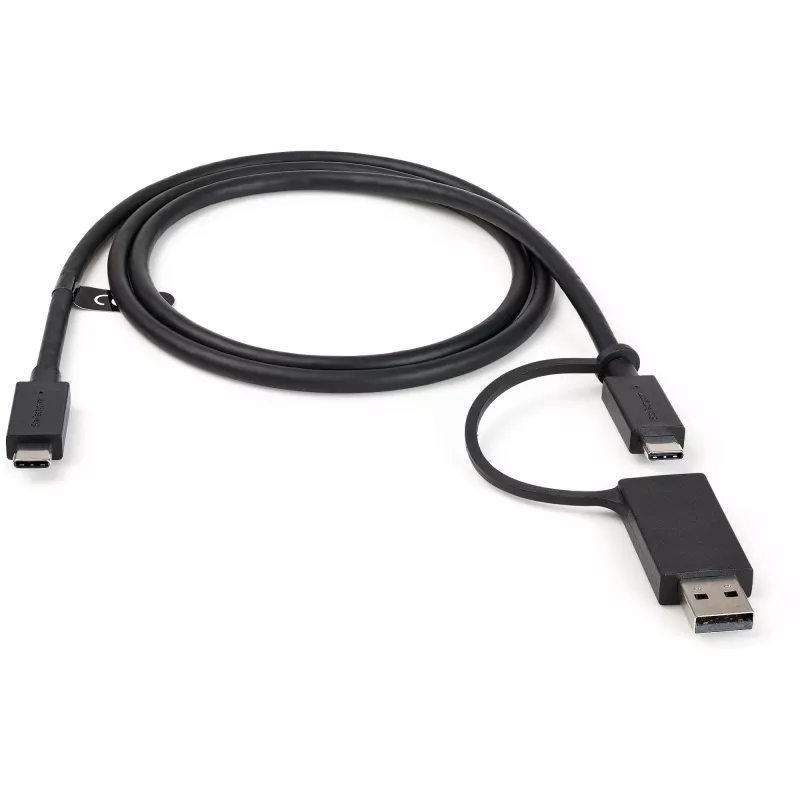 StarTech.com 3 pėdų (1 m) USB-C laidas su USB-A adapterio raktu – hibridinis 2-in-1 USB C laidas su USB-A – USB-C į USB-C (10 Gbps / 100 W PD), USB-A į USB-C (5 Gbps) – idealus hibridinei prijungimo stočiai