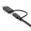 StarTech.com 3 pėdų (1 m) USB-C laidas su USB-A adapterio raktu – hibridinis 2-in-1 USB C laidas su USB-A – USB-C į USB-C (10 Gbps / 100 W PD), USB-A į USB-C (5 Gbps) – idealus hibridinei prijungimo stočiai