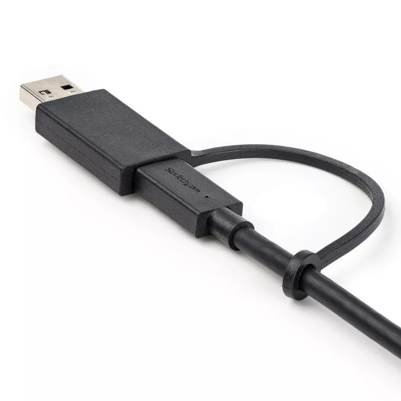 StarTech.com 3 pėdų (1 m) USB-C laidas su USB-A adapterio raktu – hibridinis 2-in-1 USB C laidas su USB-A – USB-C į USB-C (10 Gbps / 100 W PD), USB-A į USB-C (5 Gbps) – idealus hibridinei prijungimo stočiai