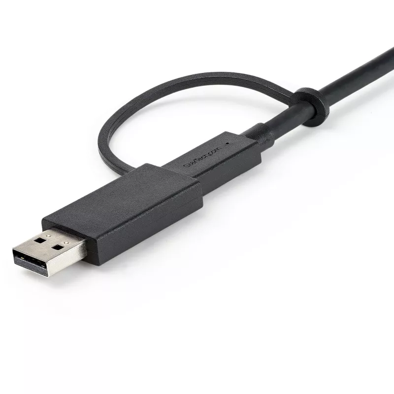StarTech.com 3 pėdų (1 m) USB-C laidas su USB-A adapterio raktu – hibridinis 2-in-1 USB C laidas su USB-A – USB-C į USB-C (10 Gbps / 100 W PD), USB-A į USB-C (5 Gbps) – idealus hibridinei prijungimo stočiai