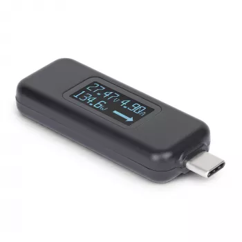 StarTech.com USB-C maitinimo testeris, skaitmeninis multimetras, dvikryptis įtampos ir srovės matuoklis, iki 240 W PD EPR, nešiojamasis USB-C kabelio ir prievado maitinimo matuoklis