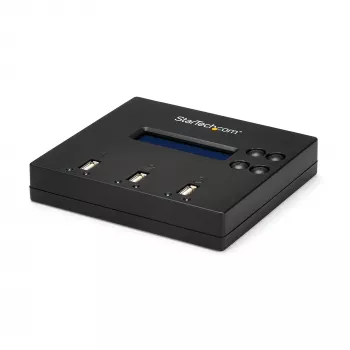 „StarTech.com“ atskiras USB atmintinės kopijuoklis ir trintuvas 1:2, kelių USB atmintinių kopijavimo įrenginys, sistemos, failų ir viso disko kopijavimas 1,5 GB/min greičiu, vienkartinis ir 3 kartų saugus trynimas, LCD ekranas – TAA