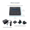 „StarTech.com“ atskiras USB atmintinės kopijuoklis ir trintuvas 1:2, kelių USB atmintinių kopijavimo įrenginys, sistemos, failų ir viso disko kopijavimas 1,5 GB/min greičiu, vienkartinis ir 3 kartų saugus trynimas, LCD ekranas – TAA