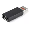 StarTech.com saugaus įkrovimo USB duomenų blokavimo adapteris – USB-A kištukas į USB-A lizdą, tik įkrovimui skirtas adapteris – duomenų neperduodantis įkrovimo / tik maitinimo adapteris telefonui / planšetei – duomenų blokavimo USB apsauginis adapteris